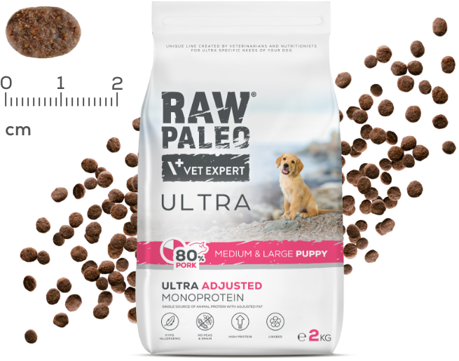 RAW PALEO ULTRA MEDIUM & LARGE PUPPY PORK